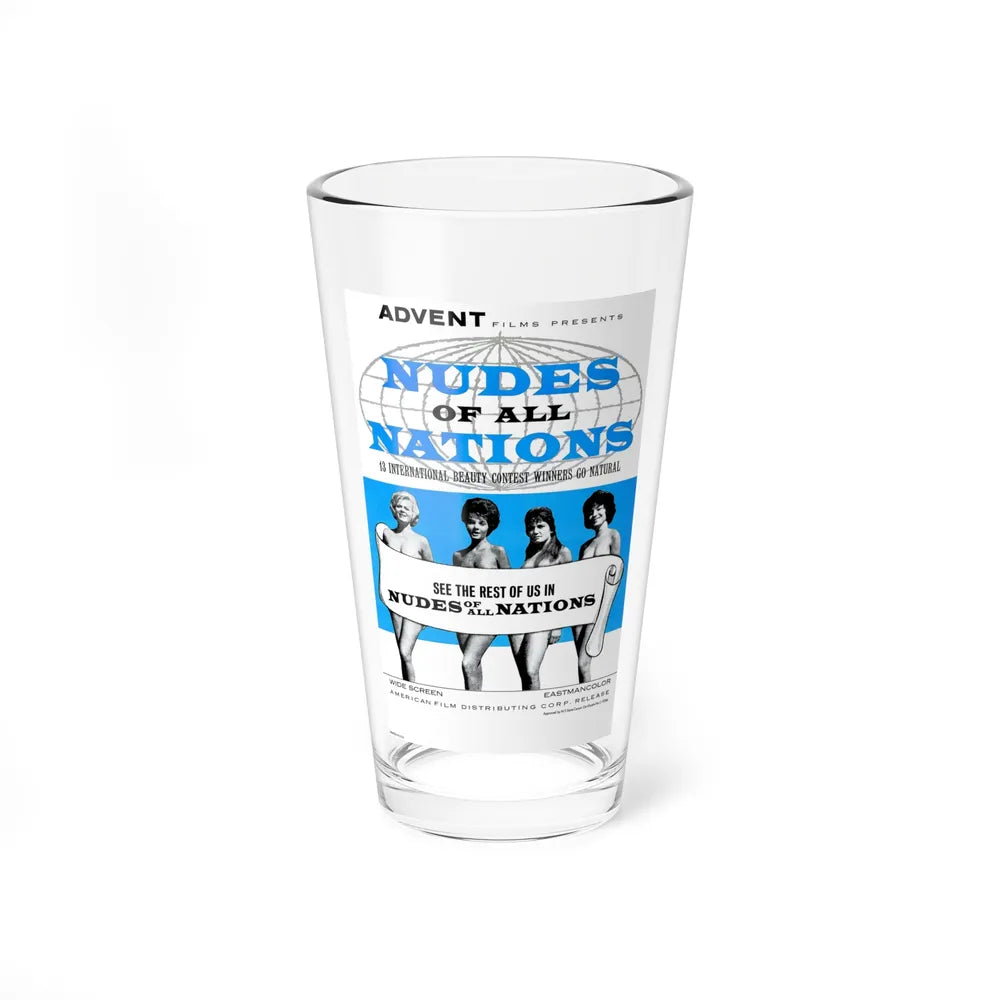 NUDES OF ALL NATIONS 1962 Movie Poster - Pint Glass 16oz-16oz-Go Mug Yourself