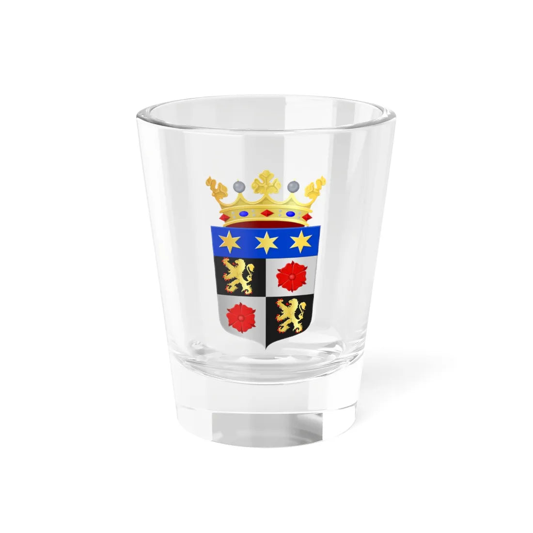 Nuenen Gerwen en Nederwetten wapen (Netherlands) (Coat of Arms) Shot Glass 1.5oz 1.5oz - Go Mug Yourself