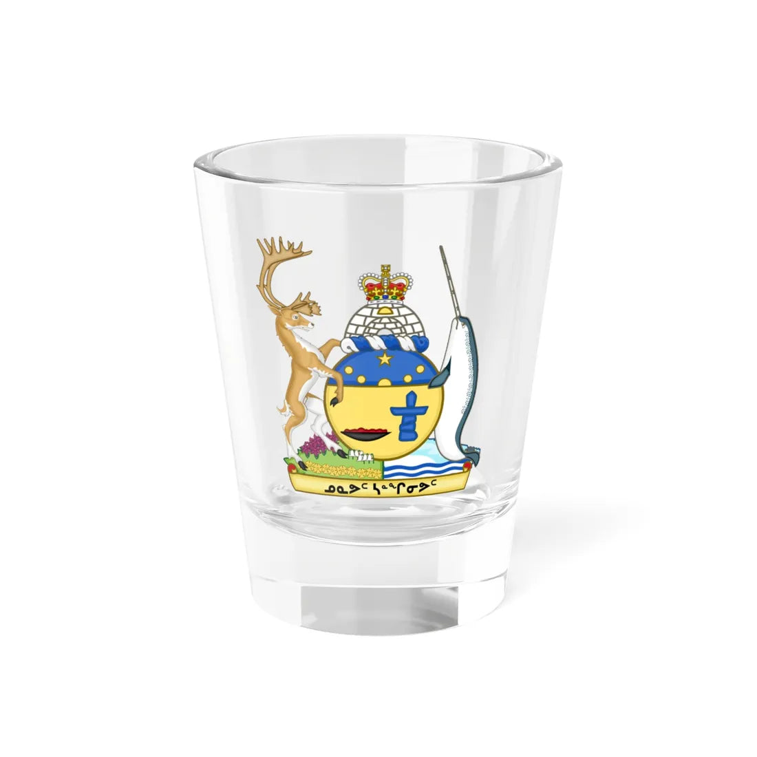 Nunavut coat of arms (Canada) (Coat of Arms) Shot Glass 1.5oz 1.5oz - Go Mug Yourself