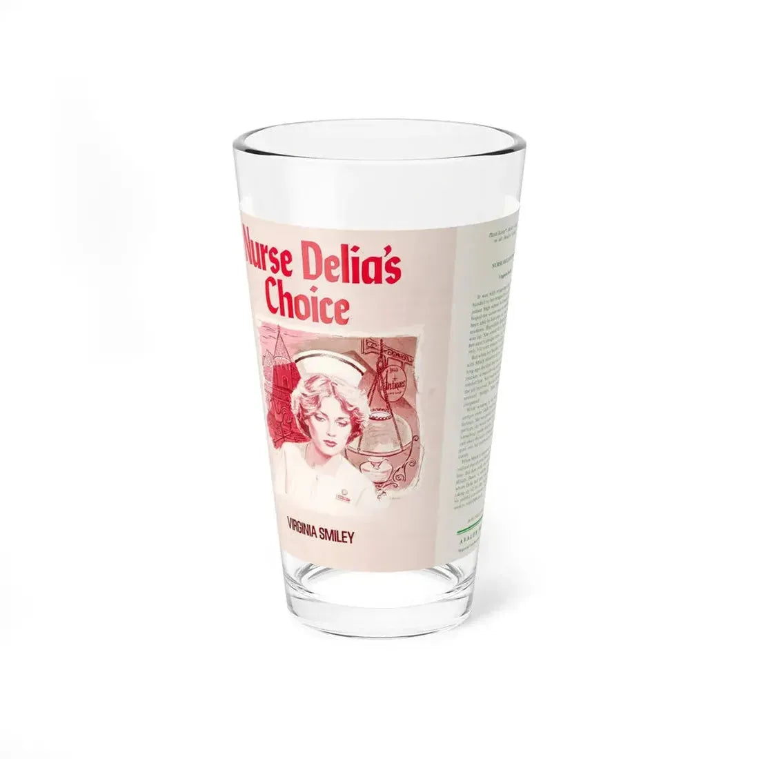 Nurse Delia's Choice by Virginia Smiley, Dustjacket (Avalon Books, 1977) - Pint Glass 16oz 16oz - Go Mug Yourself