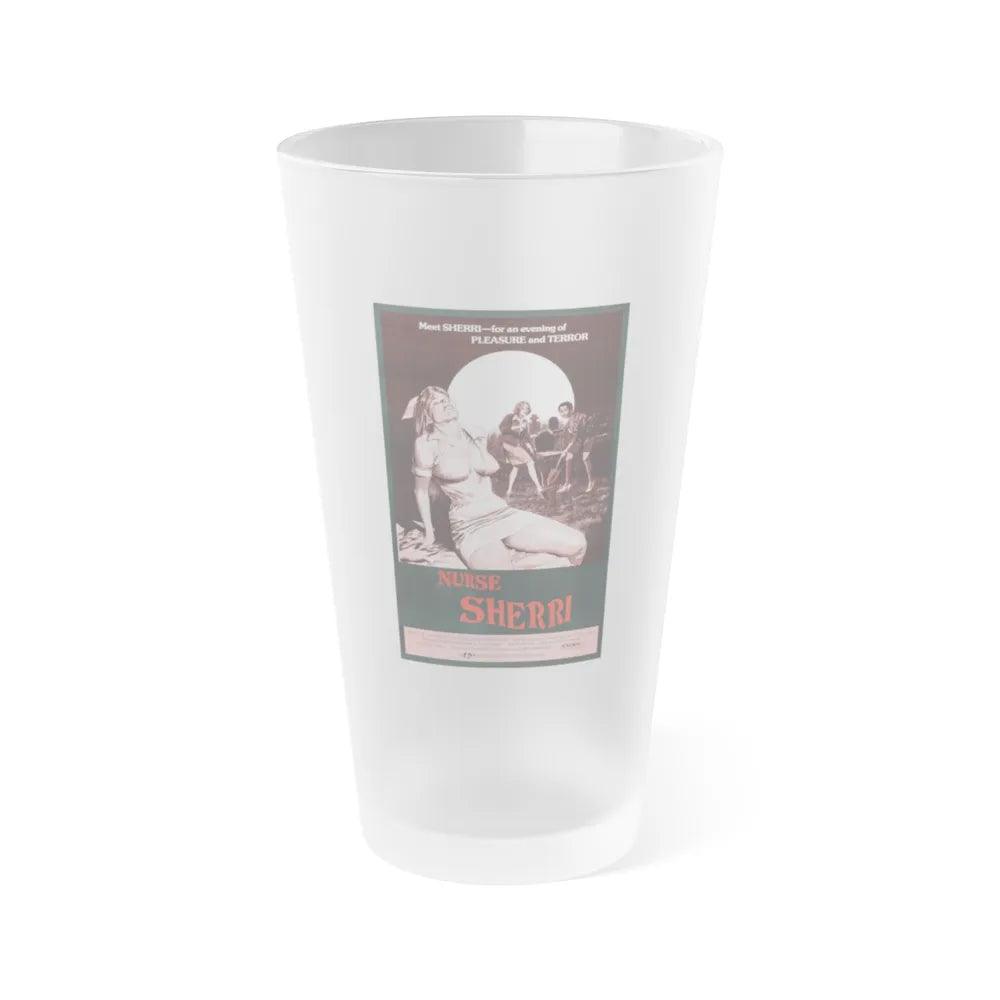 NURSE SHERRI 1977 Movie Poster - Frosted Pint Glass 16oz-16oz-Frosted-Go Mug Yourself