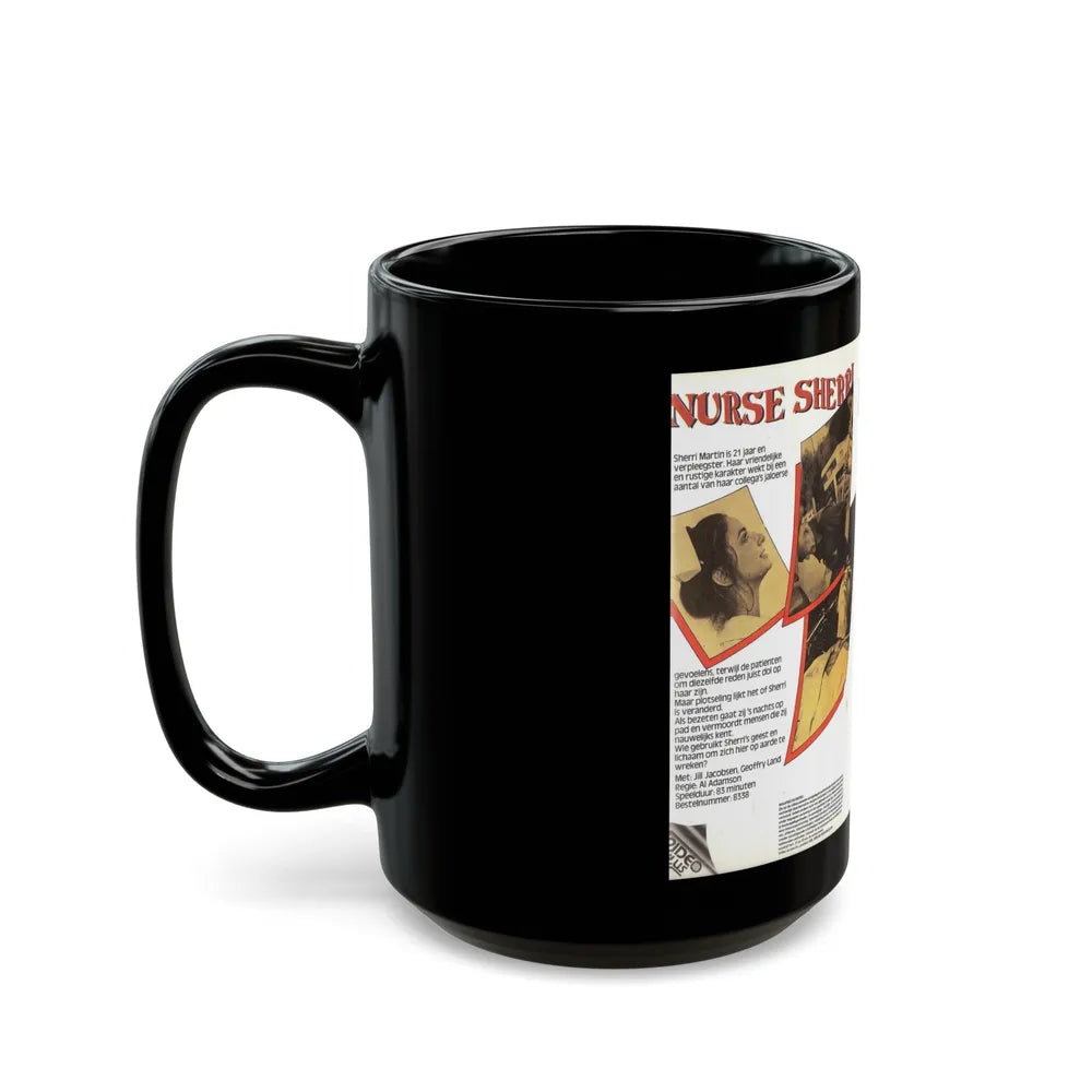 NURSE SHERRI (VHS COVER) - Black Coffee Mug-Go Mug Yourself