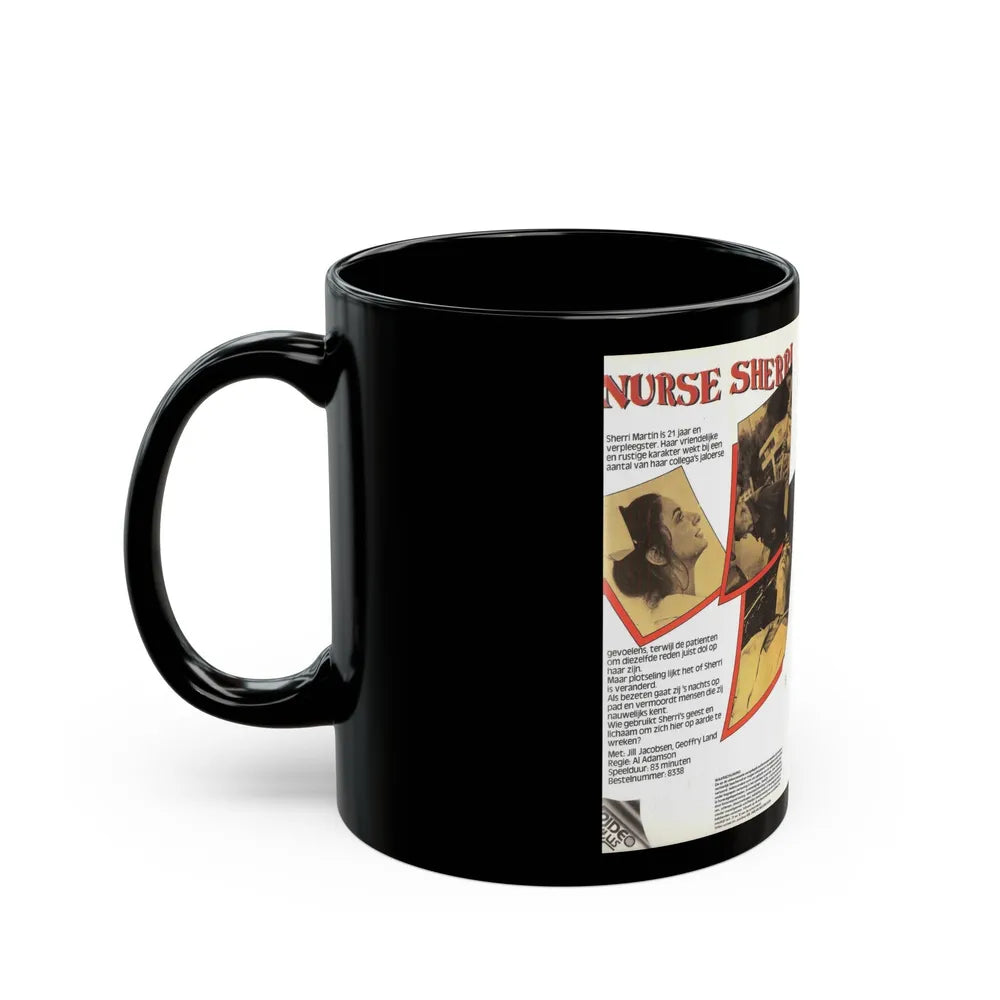 NURSE SHERRI (VHS COVER) - Black Coffee Mug-Go Mug Yourself