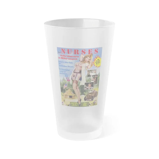 NURSES OF 407 1982 Movie Poster - Frosted Pint Glass 16oz 16oz Frosted - Go Mug Yourself