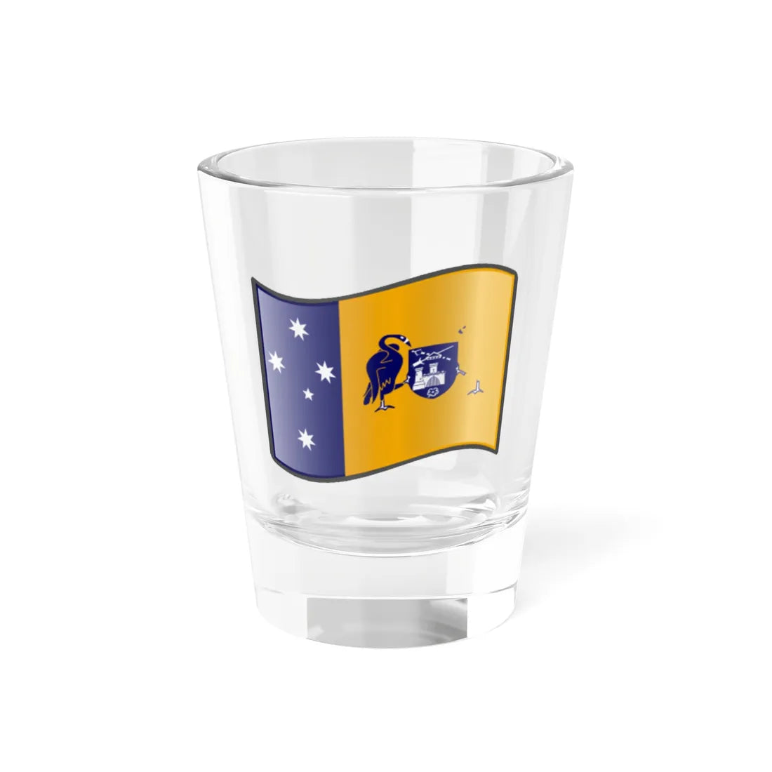 Nuvola ACT flag (Australia) Shot Glass 1.5oz 1.5oz - Go Mug Yourself