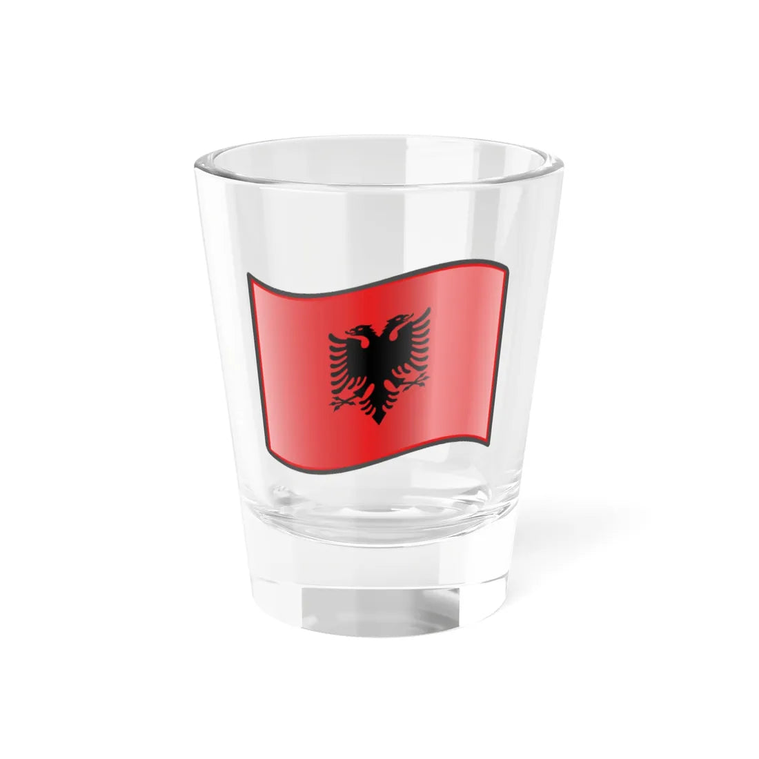 Nuvola Albanian flag (Albania) Shot Glass 1.5oz 1.5oz - Go Mug Yourself