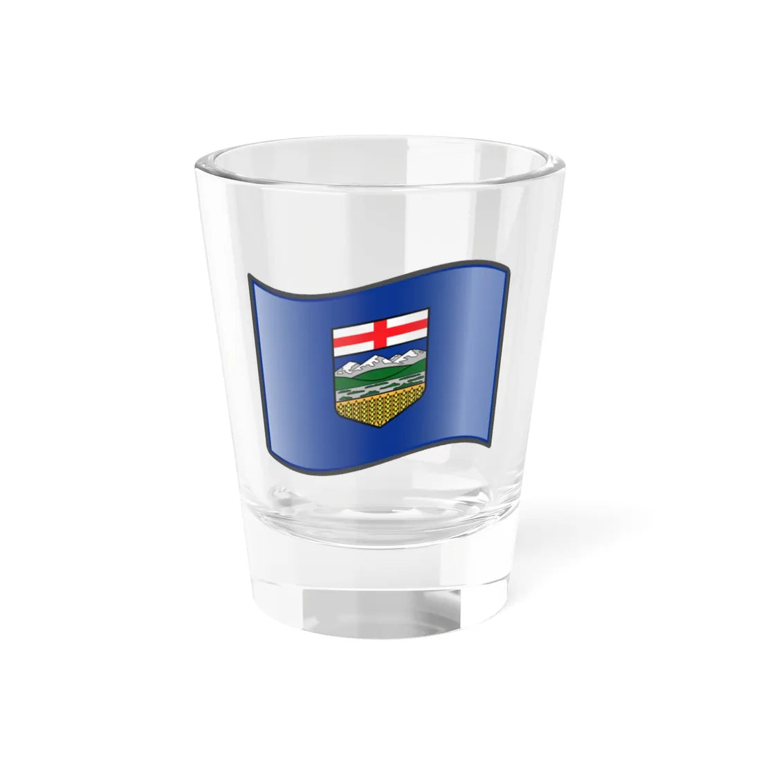 Nuvola Alberta flag (Canada) Shot Glass 1.5oz 1.5oz - Go Mug Yourself