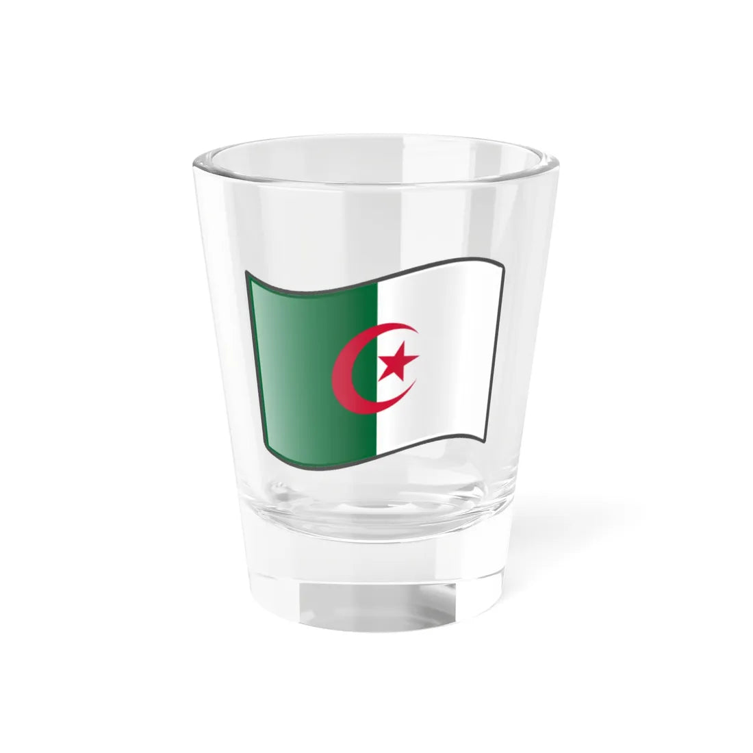 Nuvola Algerian flag (Algeria) Shot Glass 1.5oz 1.5oz - Go Mug Yourself