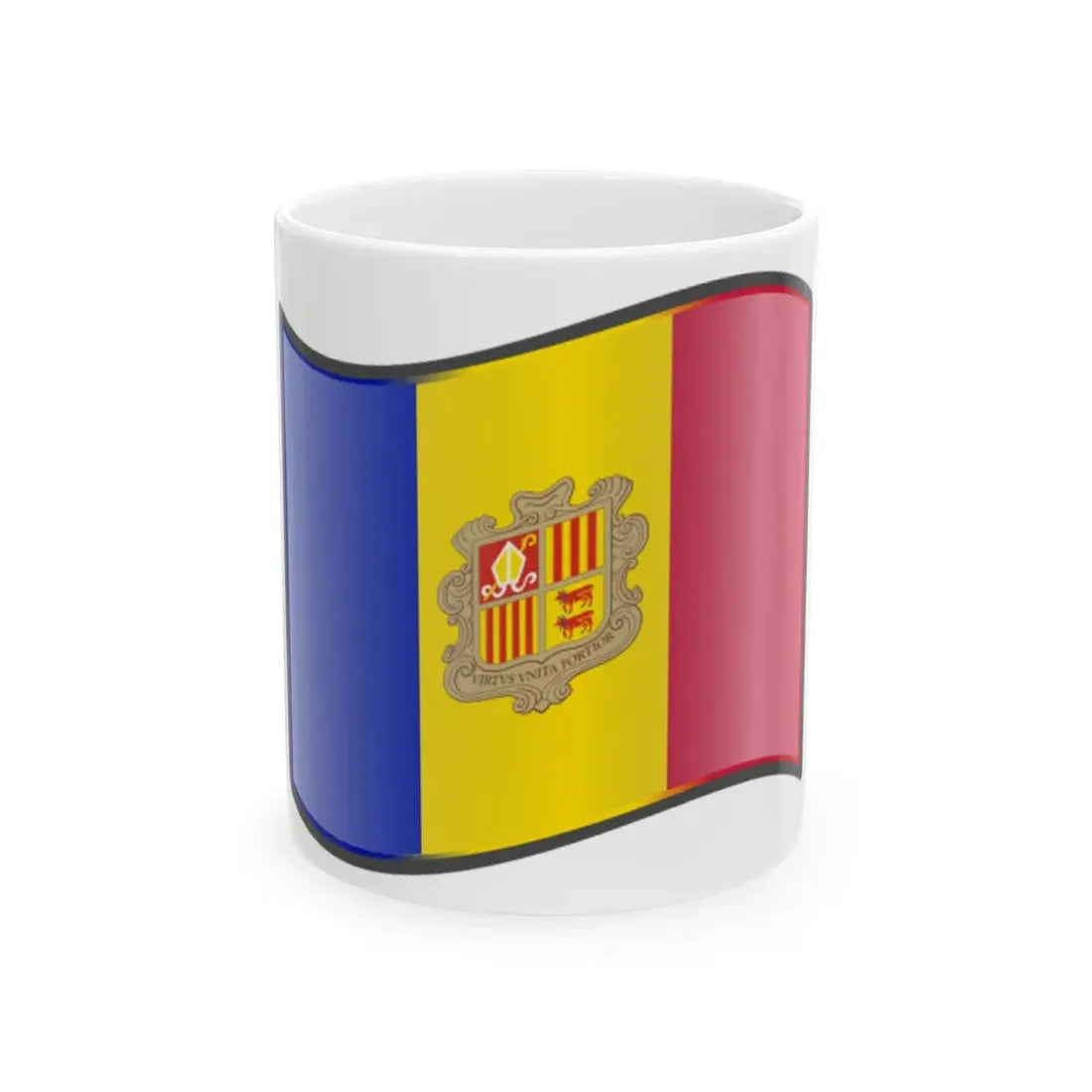 Nuvola Andorran flag (Andorra) White Coffee Mug 11oz - Go Mug Yourself