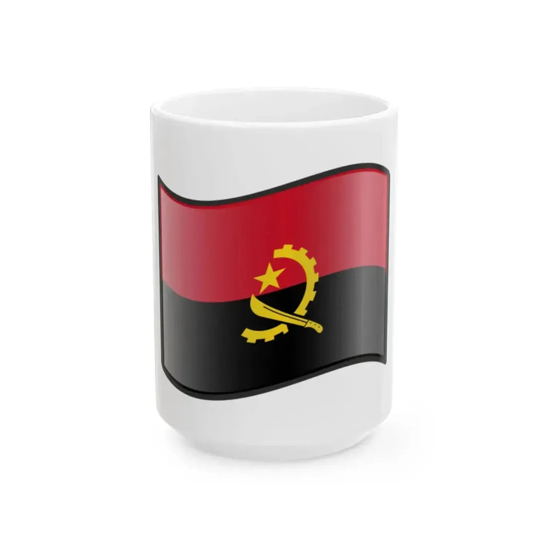 Nuvola Angolan flag (Angola) White Coffee Mug 15oz - Go Mug Yourself