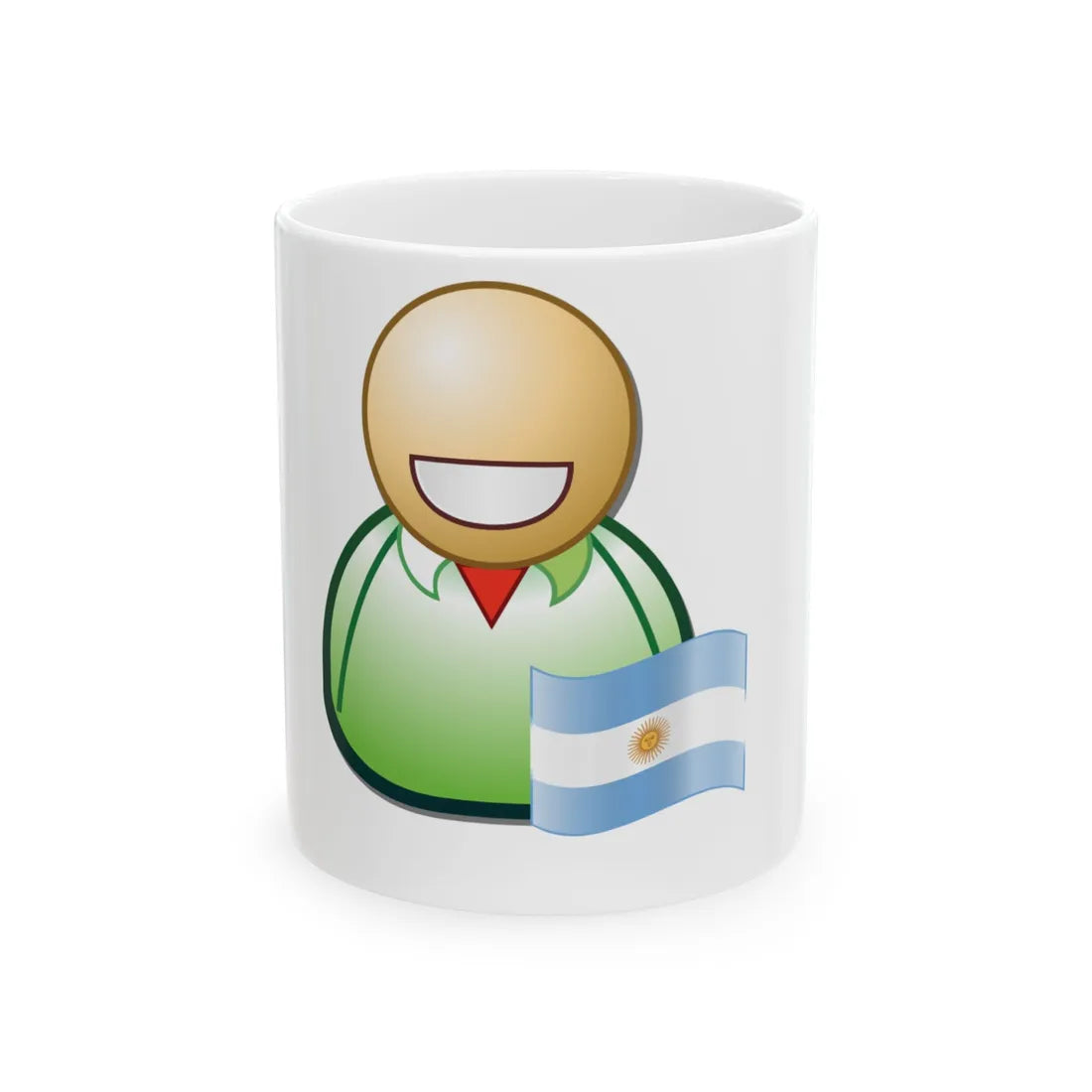 Nuvola Argentine man icon2 (Argentina) White Coffee Mug 11oz - Go Mug Yourself