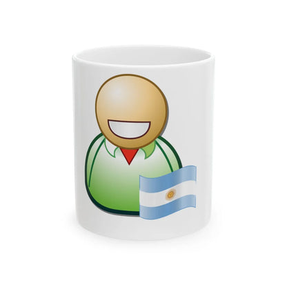Nuvola Argentine man icon2 (Argentina) White Coffee Mug 11oz - Go Mug Yourself