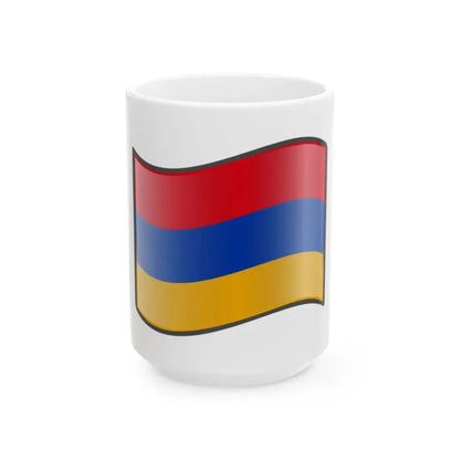 Nuvola Armenian flag (Armenia) White Coffee Mug 15oz - Go Mug Yourself