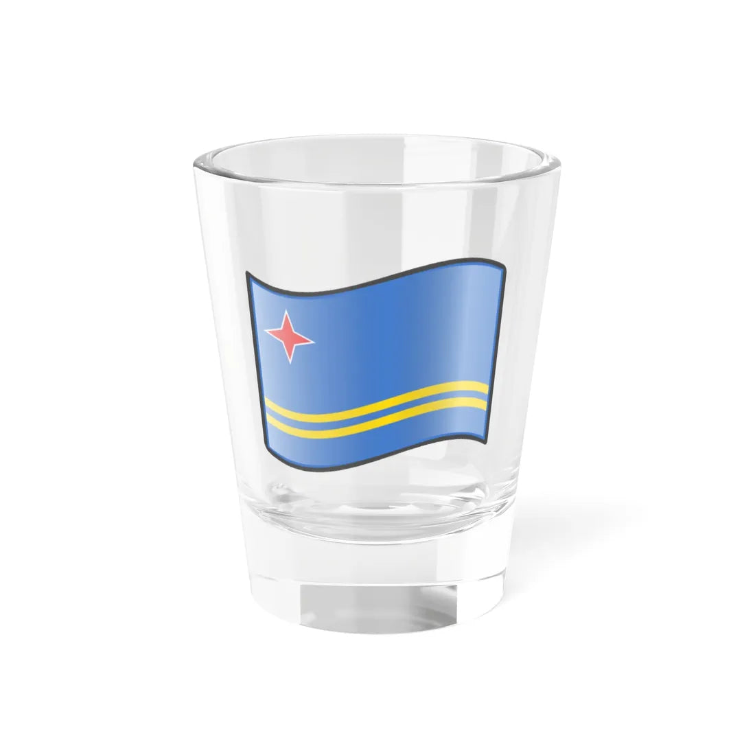 Nuvola Aruban flag (Netherlands) Shot Glass 1.5oz 1.5oz - Go Mug Yourself