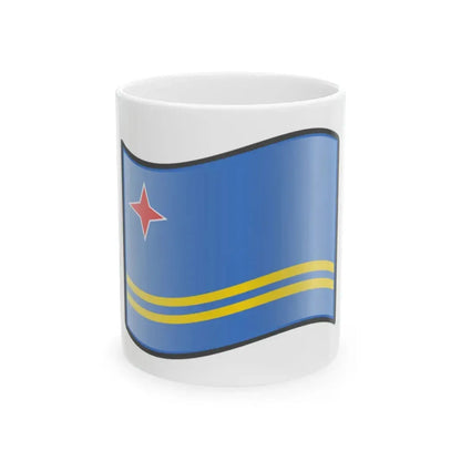 Nuvola Aruban flag (Netherlands) White Coffee Mug 11oz - Go Mug Yourself