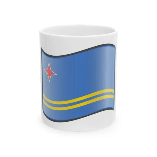 Nuvola Aruban flag (Netherlands) White Coffee Mug 11oz - Go Mug Yourself