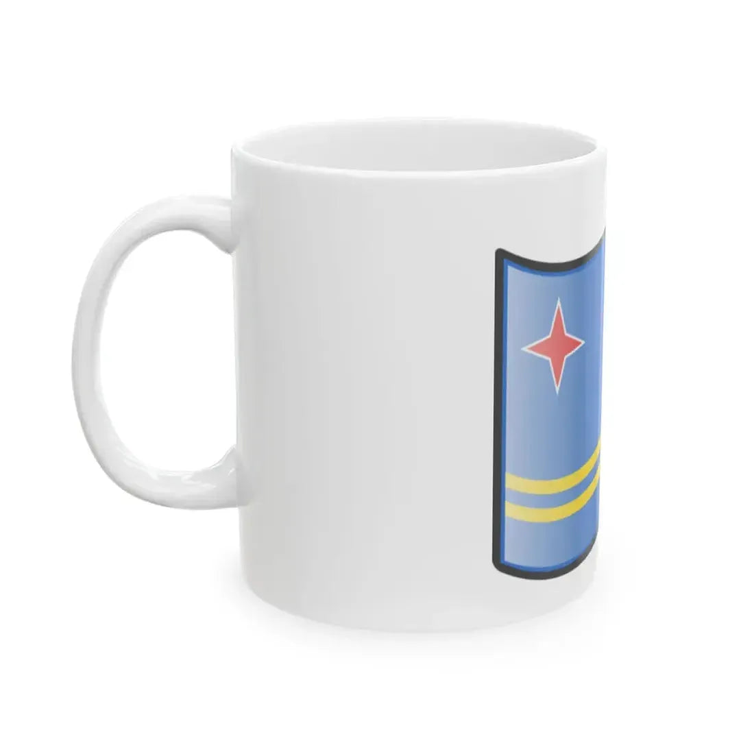 Nuvola Aruban flag (Netherlands) White Coffee Mug - Go Mug Yourself