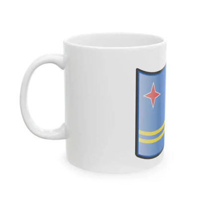 Nuvola Aruban flag (Netherlands) White Coffee Mug - Go Mug Yourself