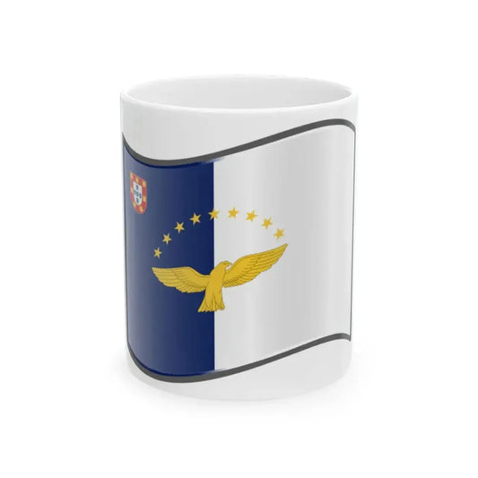 Nuvola Azores flag (Portugal) White Coffee Mug 11oz - Go Mug Yourself