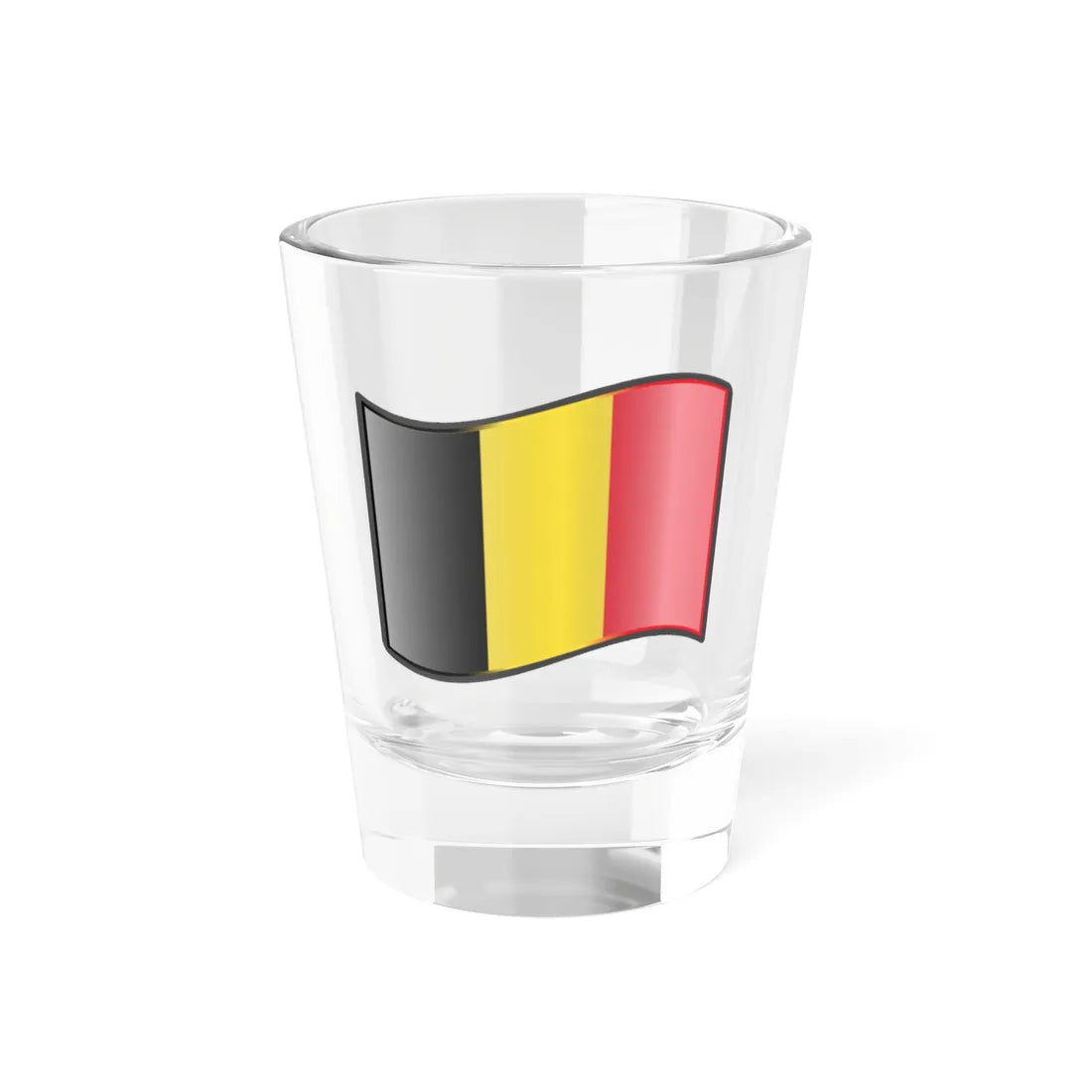 Nuvola Belgian flag (Belgium) Shot Glass 1.5oz 1.5oz - Go Mug Yourself