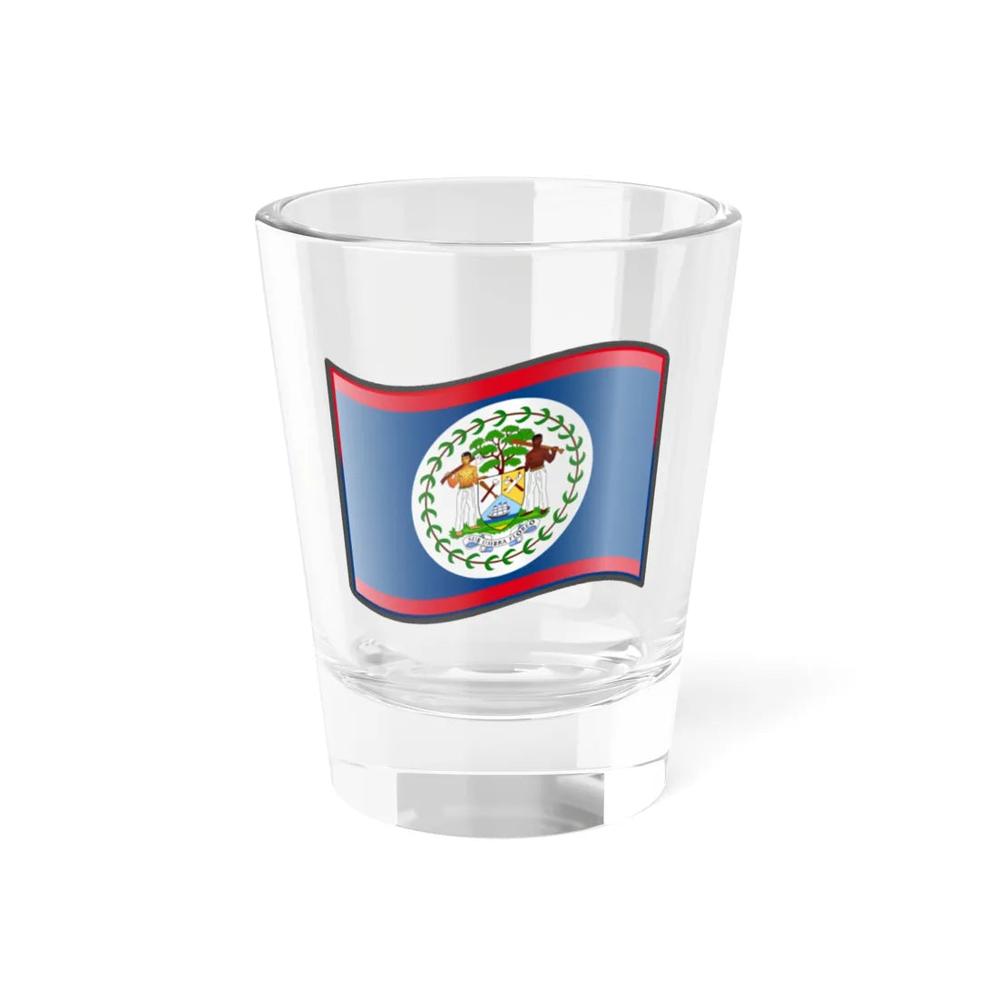 Nuvola Belizean flag (Belize) Shot Glass 1.5oz 1.5oz - Go Mug Yourself
