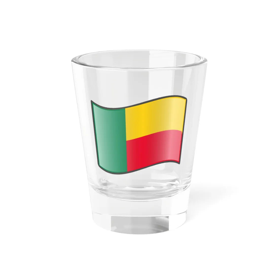 Nuvola Beninese flag (Benin) Shot Glass 1.5oz 1.5oz - Go Mug Yourself