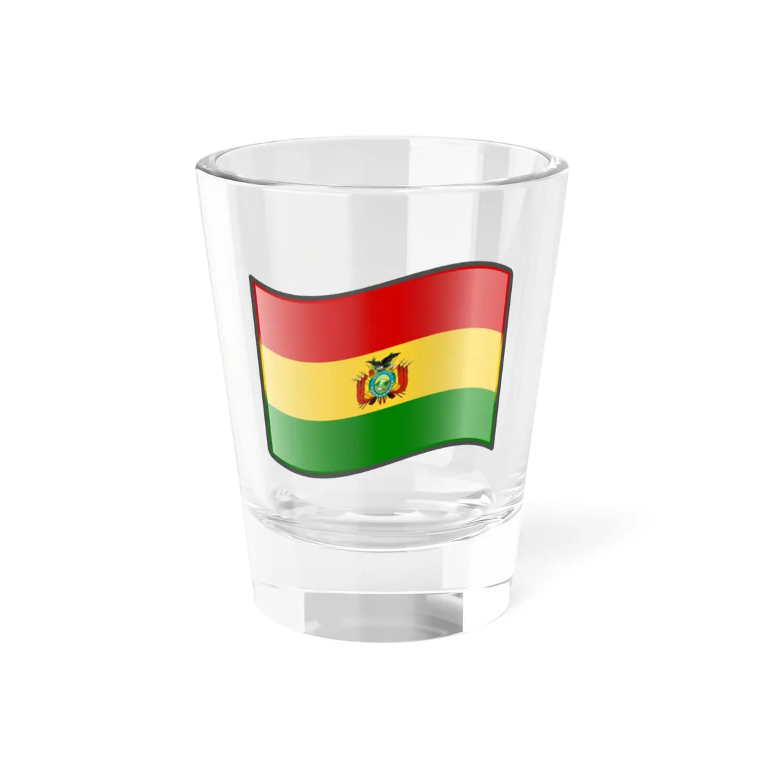 Nuvola Bolivian flag (Bolivia) Shot Glass 1.5oz 1.5oz - Go Mug Yourself