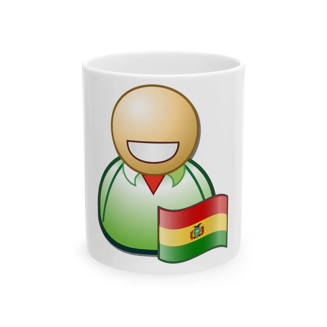 Nuvola Bolivian man icon2 (Bolivia) White Coffee Mug 11oz - Go Mug Yourself