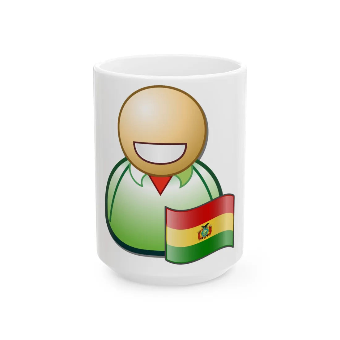 Nuvola Bolivian man icon2 (Bolivia) White Coffee Mug 15oz - Go Mug Yourself
