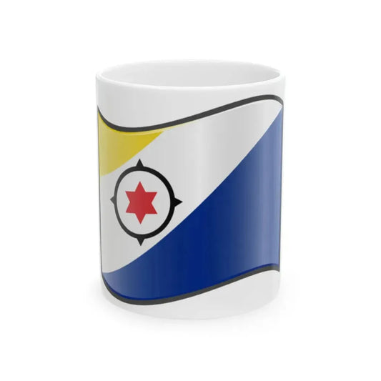 Nuvola Bonaire flag (Netherlands) White Coffee Mug 11oz - Go Mug Yourself