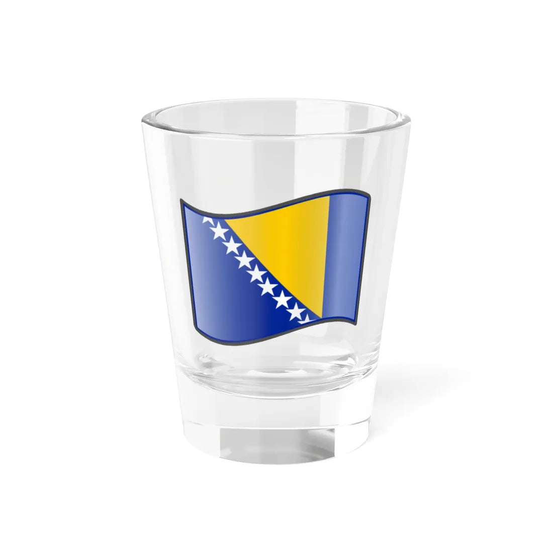 Nuvola Bosnian flag (Bosnia and Herzegovina) Shot Glass 1.5oz 1.5oz - Go Mug Yourself