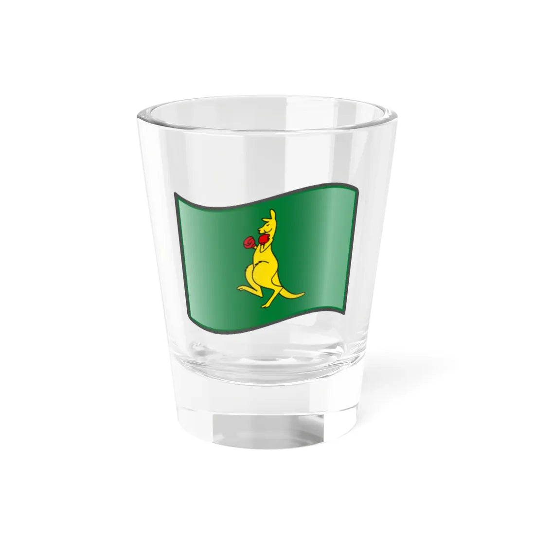 Nuvola Boxing Kangaroo flag (Australia) Shot Glass 1.5oz 1.5oz - Go Mug Yourself