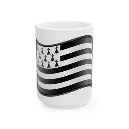 Nuvola Brittany flag (Belgium) White Coffee Mug 15oz - Go Mug Yourself
