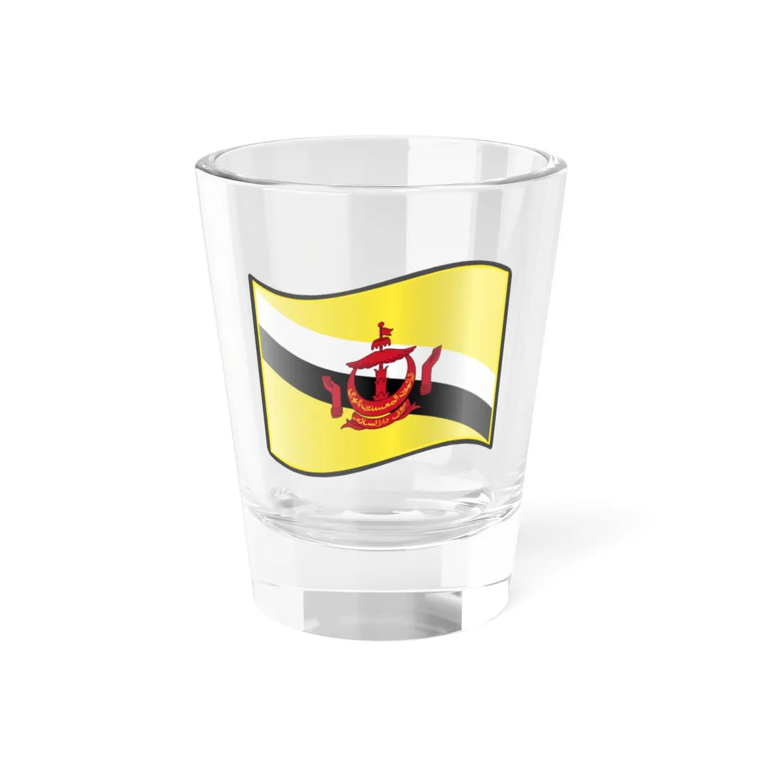 Nuvola Brunei flag (Brunei) Shot Glass 1.5oz 1.5oz - Go Mug Yourself