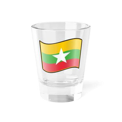 Nuvola Burmese flag (Myanmar) Shot Glass 1.5oz 1.5oz - Go Mug Yourself