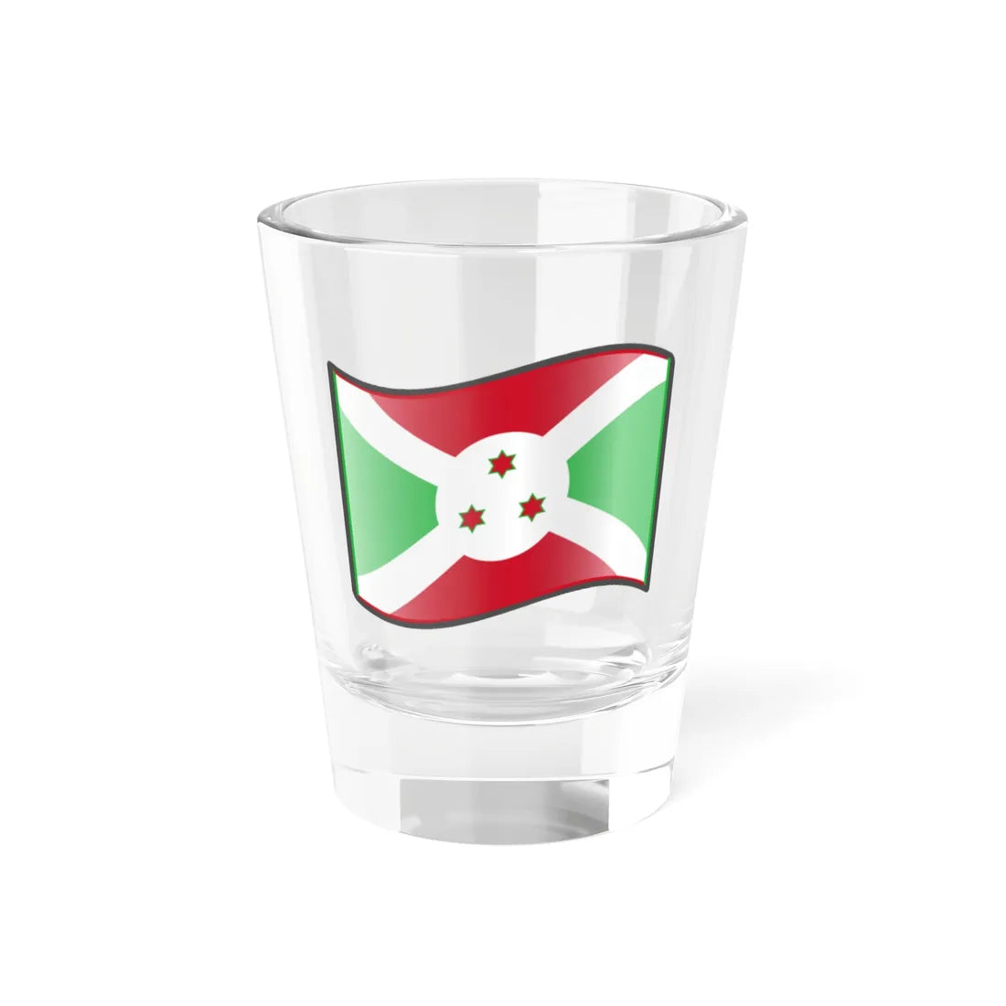Nuvola Burundian flag (Burundi) Shot Glass 1.5oz 1.5oz - Go Mug Yourself
