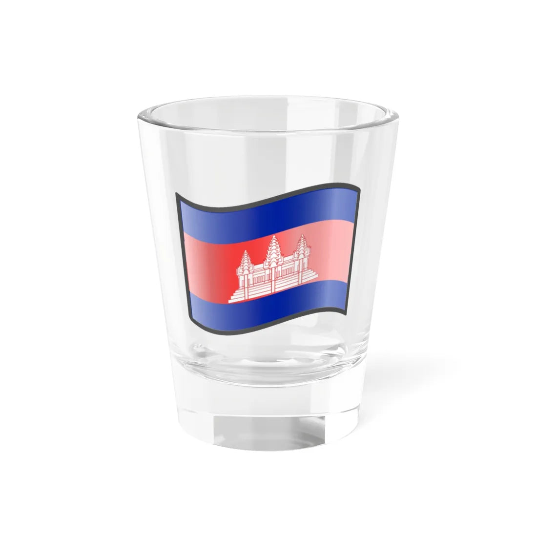 Nuvola Cambodia flag (Cambodia) Shot Glass 1.5oz 1.5oz - Go Mug Yourself