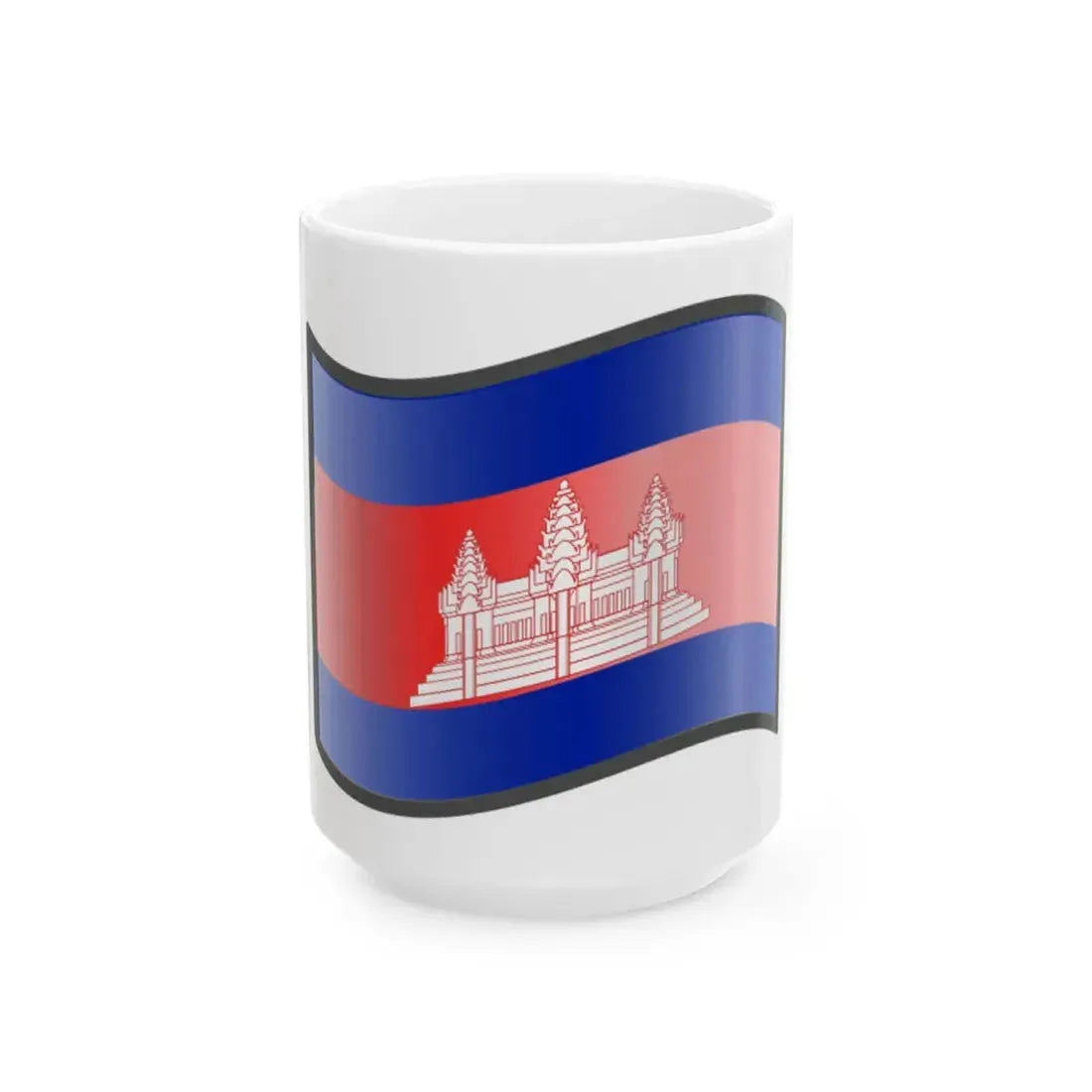 Nuvola Cambodia flag (Cambodia) White Coffee Mug 15oz - Go Mug Yourself