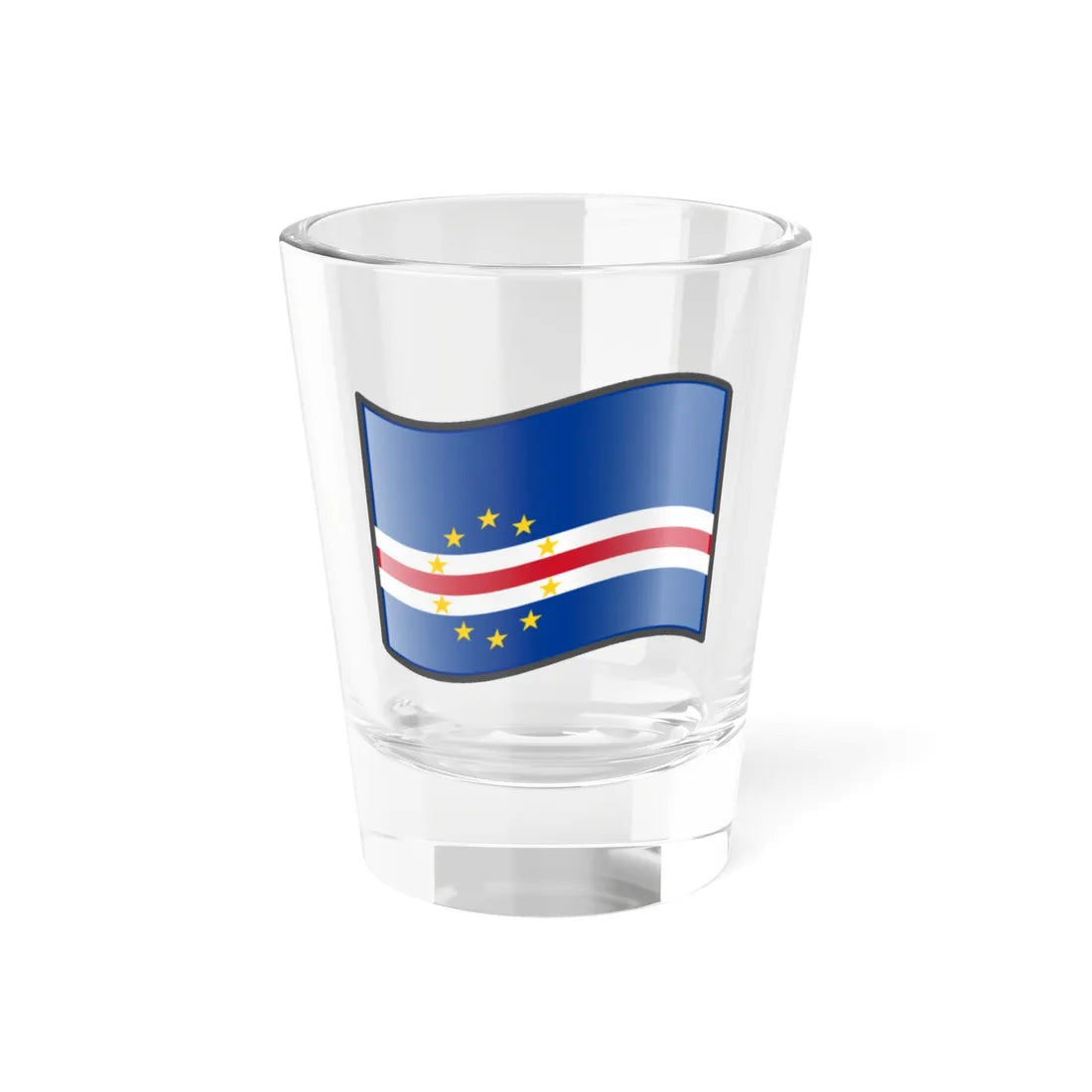Nuvola Cape Verdean flag (Cape Verde) Shot Glass 1.5oz 1.5oz - Go Mug Yourself
