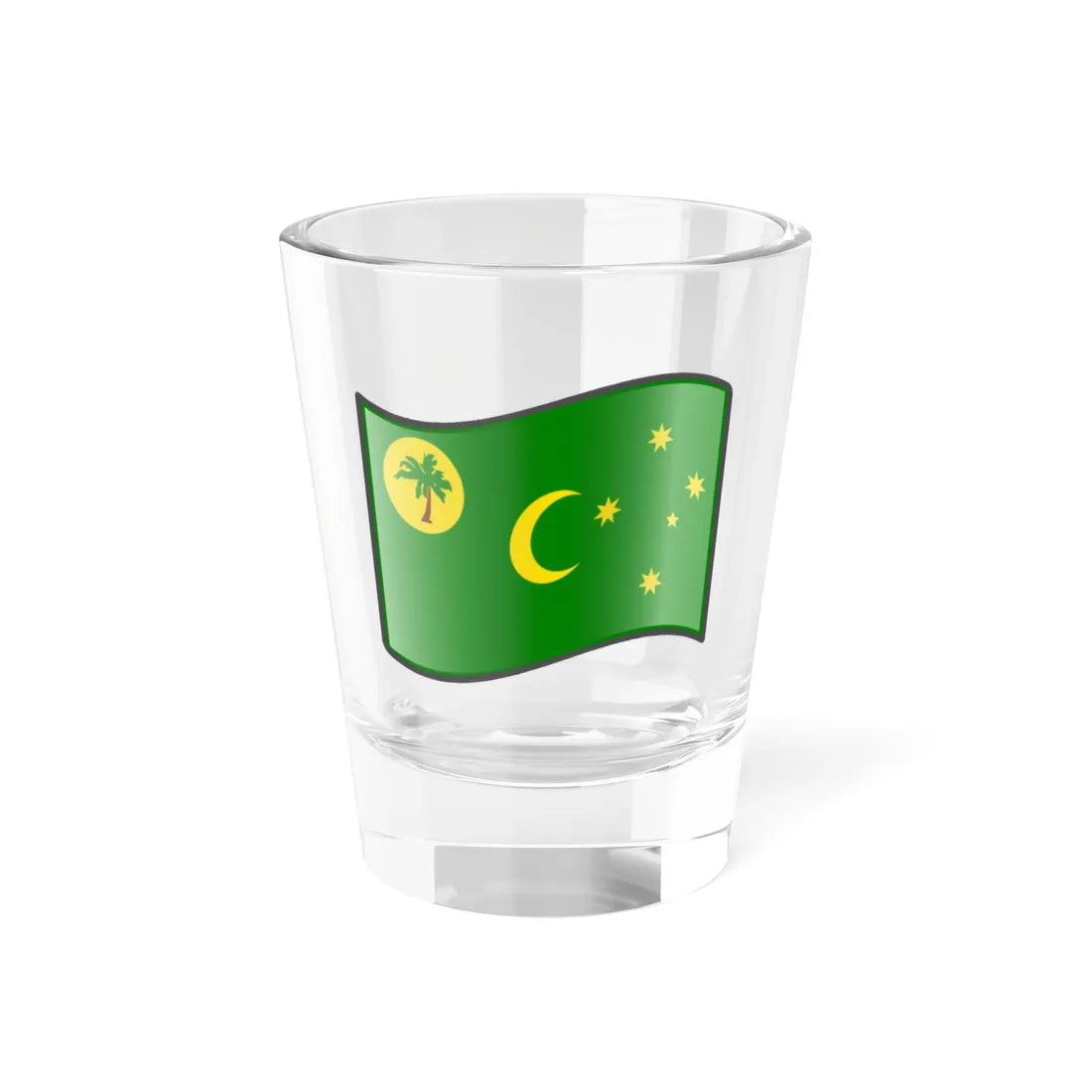 Nuvola Cocos flag (Australia) Shot Glass 1.5oz 1.5oz - Go Mug Yourself