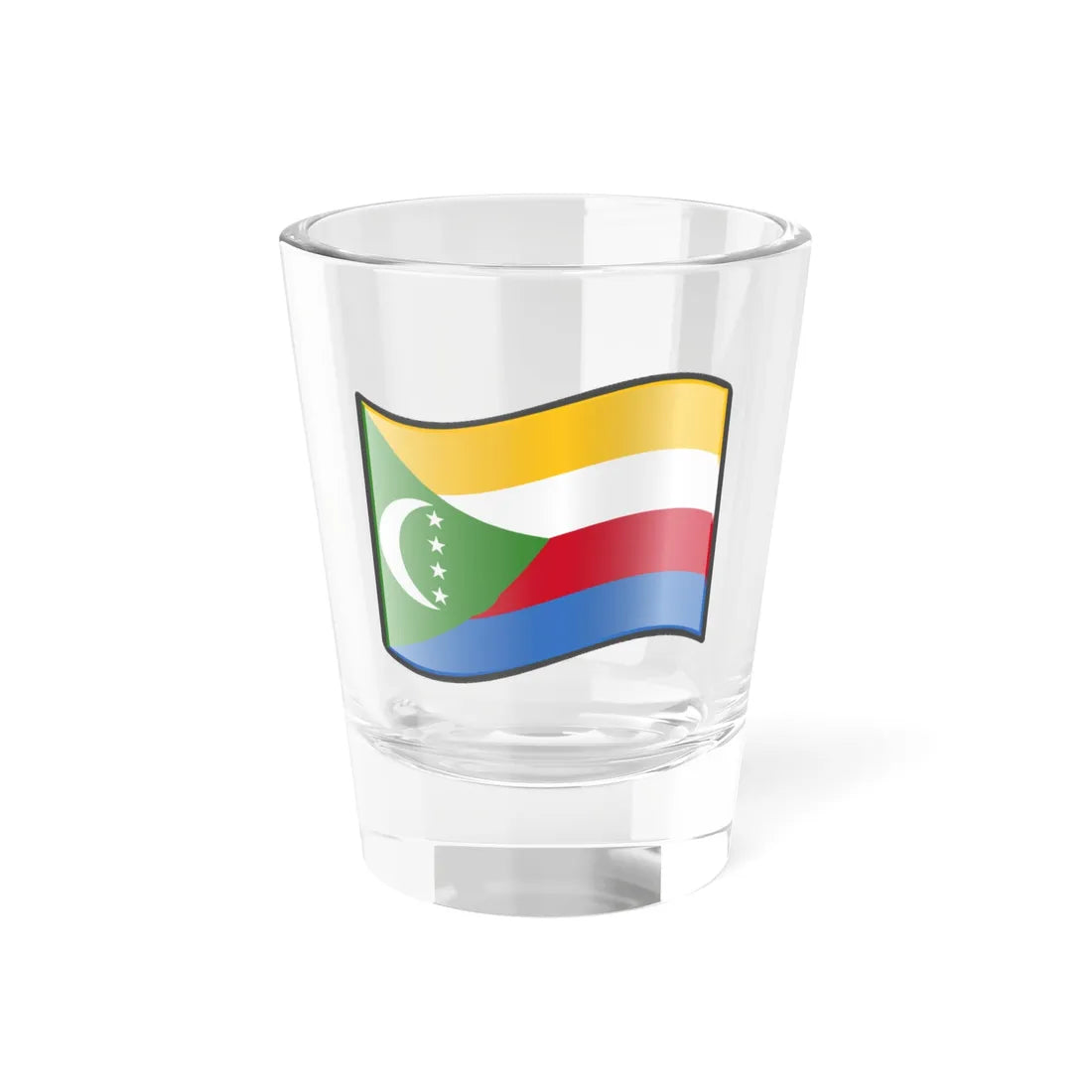 Nuvola Comorian flag (Comoros) Shot Glass 1.5oz 1.5oz - Go Mug Yourself