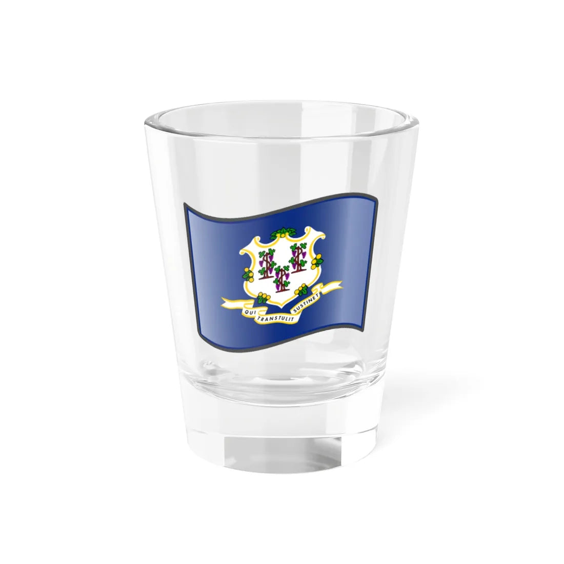 Nuvola Connecticut flag (United States) Shot Glass 1.5oz 1.5oz - Go Mug Yourself