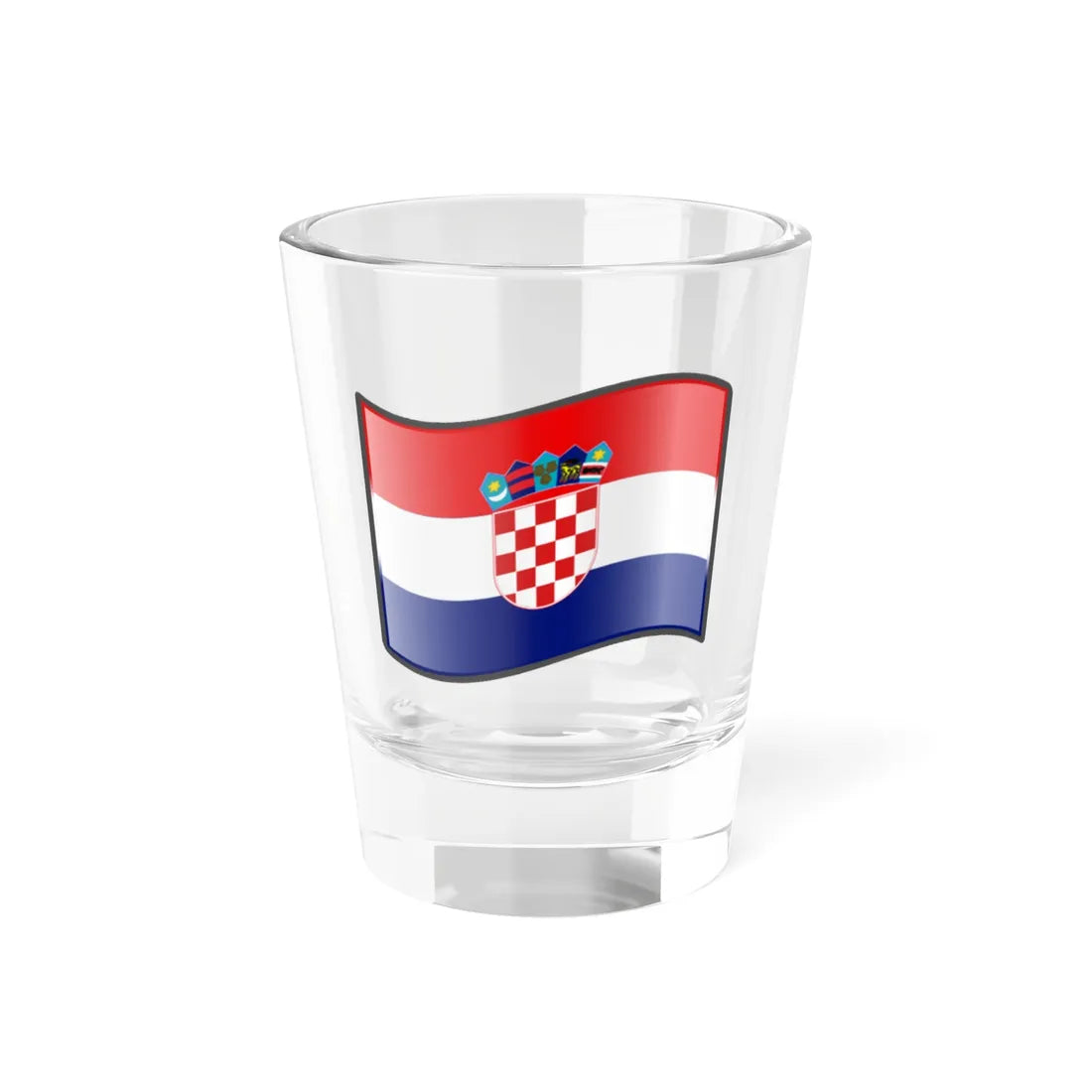 Nuvola Croatian flag (Croatia) Shot Glass 1.5oz 1.5oz - Go Mug Yourself