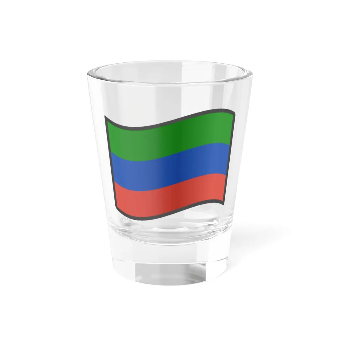 Nuvola Dagestanian flag (Russia) Shot Glass 1.5oz 1.5oz - Go Mug Yourself