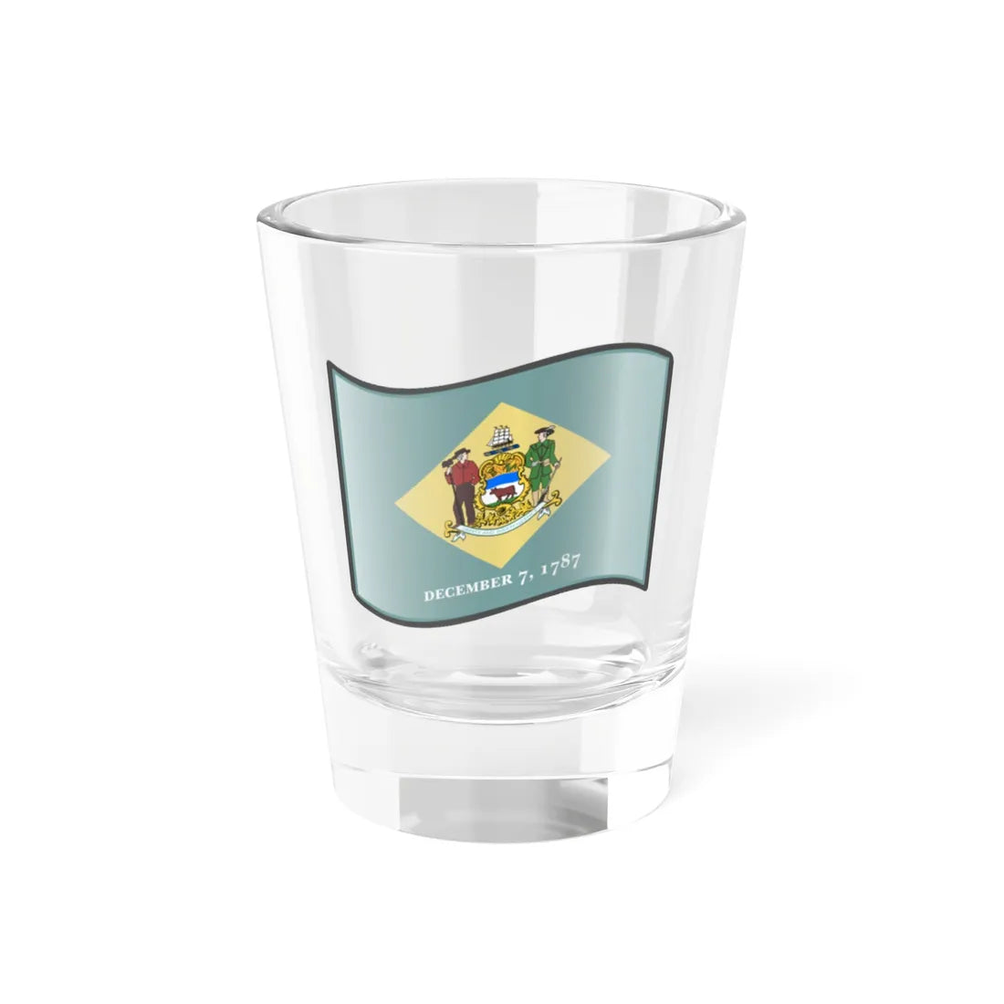Nuvola Delaware flag (United States) Shot Glass 1.5oz 1.5oz - Go Mug Yourself