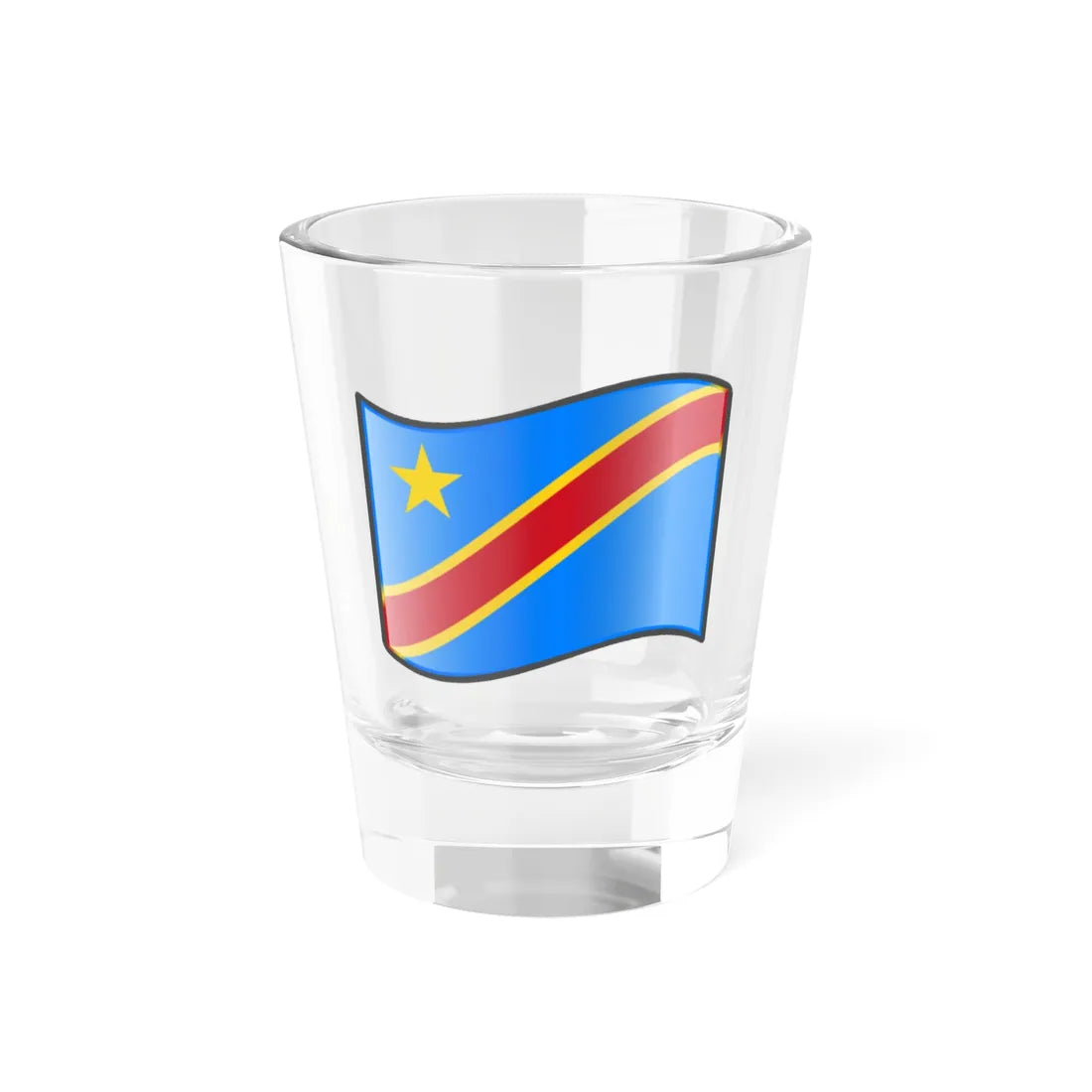 Nuvola Democratic Republic of the Congo flag (Congo) Shot Glass 1.5oz 1.5oz - Go Mug Yourself