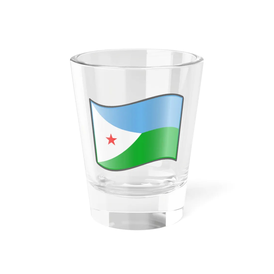 Nuvola Djiboutian flag (Djibouti) Shot Glass 1.5oz 1.5oz - Go Mug Yourself
