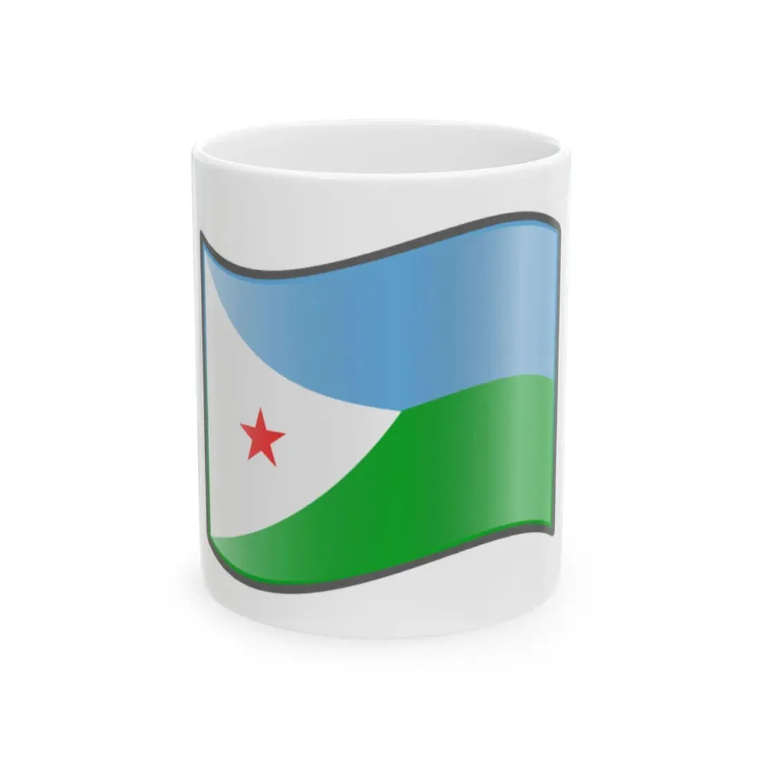 Nuvola Djiboutian flag (Djibouti) White Coffee Mug 11oz - Go Mug Yourself
