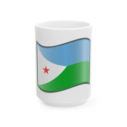 Nuvola Djiboutian flag (Djibouti) White Coffee Mug 15oz - Go Mug Yourself