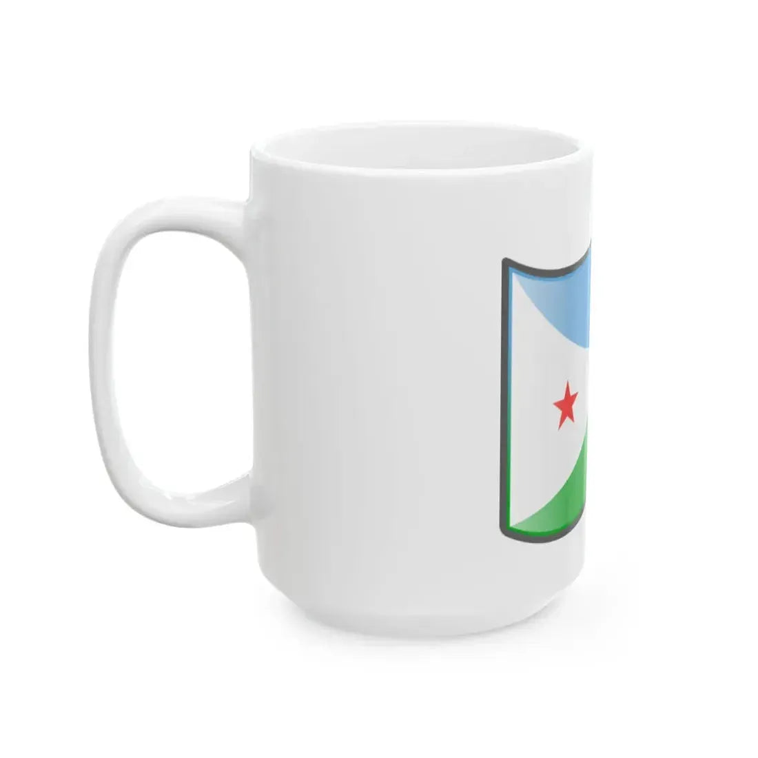 Nuvola Djiboutian flag (Djibouti) White Coffee Mug - Go Mug Yourself